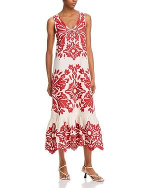 Sea Liliana Applique Maxi Dress - Red