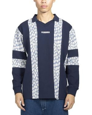 Pleasures Sounds Rugby Polo Shirt - Blue