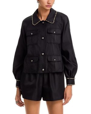 Cinq À Sept Adami Rhinestone Chain Jacket - Black