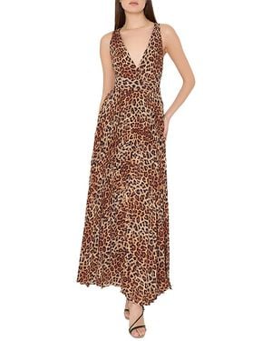 MILLY Oria Leopard Dress - Brown