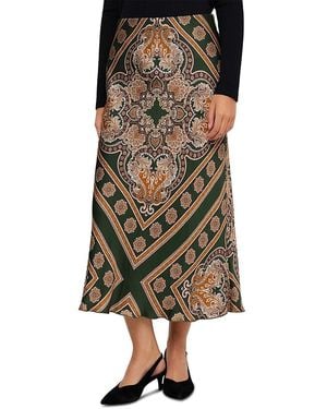 Karen Kane Printed Bias Cut Midi Skirt - Multicolor
