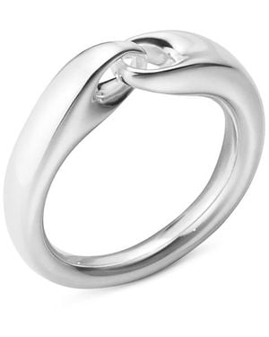 Georg Jensen Sterling Reflect Interlocked Ring - Metallic