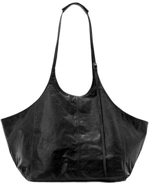 AllSaints Siloh East/West Leather Tote - Black