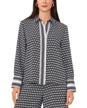 Vince Camuto Collared Blouse - Gray