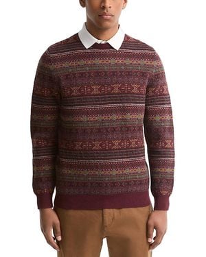 Barbour Dalehead Fair Isle Crew Neck Sweater - Red