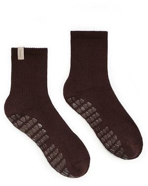 Fraise Classic Crew Grip Sock - Brown