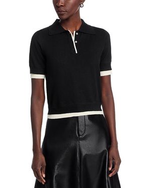 AREA STARS Contrast Trim Polo Shirt - Black