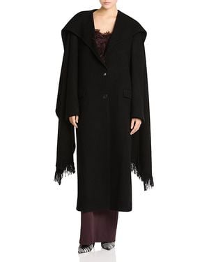 The Attico Wool & Cashmere Long Coat - Black