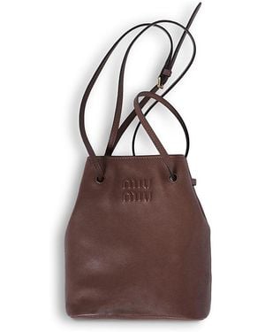 Miu Miu Nappa Leather Mini-Bag - Brown