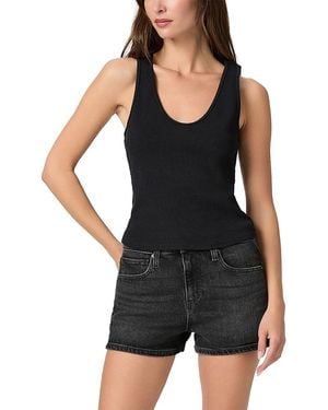 PAIGE Bali Ribbed Tank - Black