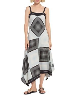 Lyssé Sarai Handkerchief Asymmetric Dress - Gray