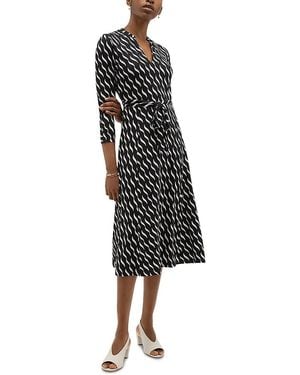 Hobbs Petite Theodora V Neck Jersey Dress - Black