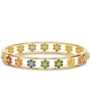 Temple St. Clair 18K Diamond & Gemstone Fiori Bracelet - Metallic