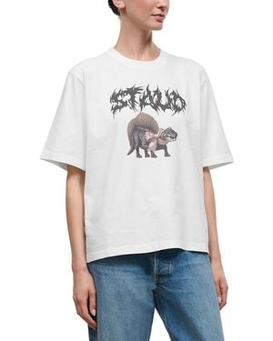 STAUD Liam Relaxed Graphic Tee - White