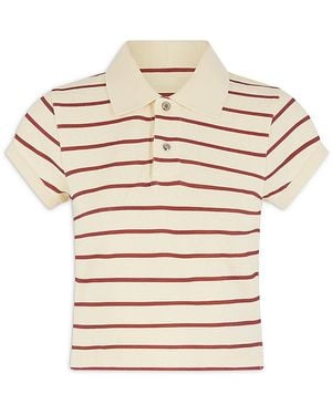 Rabanne Stripe Polo Tee - White