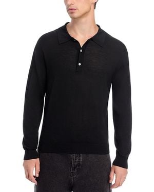FRAME Superfine Polo Sweater - Black