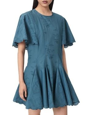 AllSaints Corla Embroidered Dress - Blue
