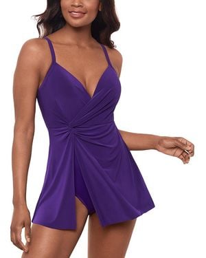 Miraclesuit Twisted Sisters Adora Swim Dress - Purple