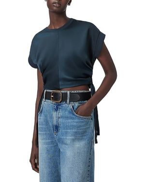 AllSaints Mira Satin Tee - Blue