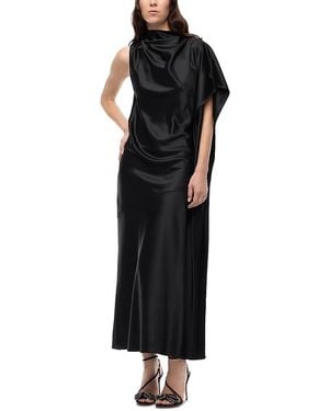 Pinko De Tomaso Abito Satin Dress - Black