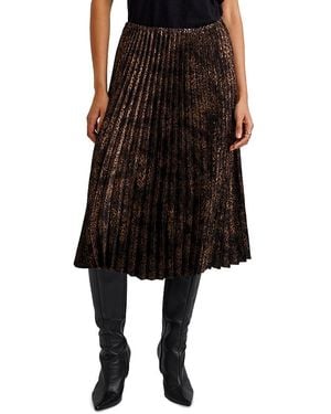 Bella Dahl Pleated Midi Skirt - Black