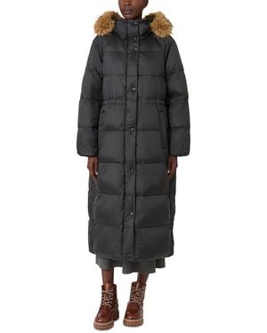 Weekend by Maxmara Wkdnovak Reversible Water Repellent Canvas Down Long Jacket - Black