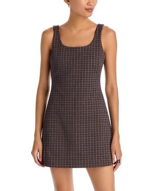 Theory Scoop Neck Mini Dress - Purple