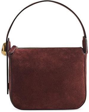 Madewell Drop Handle Suede Mini Bag - Purple