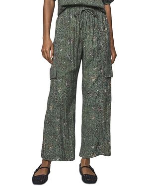 Splendid Versailles Floral Pleated Cargo Pants - Green