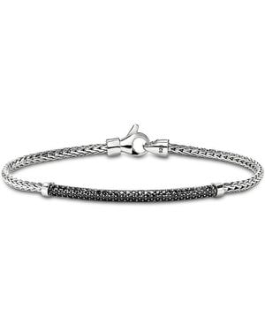 John Hardy Sterling Sapphire Pave Bar Bracelet - White