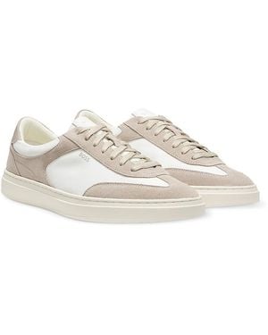 BOSS By Hugo Kieran Tennis Sneaker With Suede Trim - White