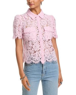 Generation Love Mina Lace Shirt - Red