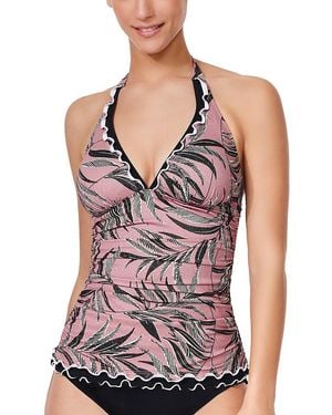 Gottex Palmita Halter Tankini Top - Purple