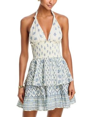 Aqua Hepburn Tiered Dress - Blue