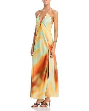 Bardot Lizbeth Halter Maxi Dress - Metallic
