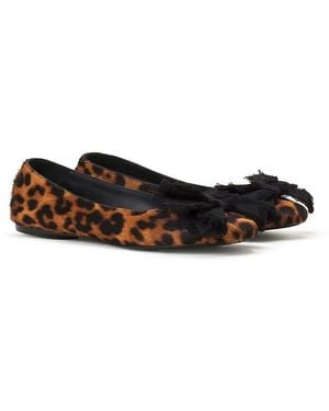 Lanvin Bow Pony Ballerina Flats - Multicolor