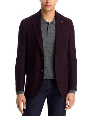 Jack Victor Hampton Textured Jersey Regular Fit Unstructured Sport Coat - Blue