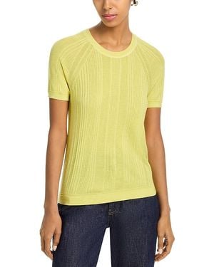 Rag & Bone Teresa Rib Short Sleeve Tee - Yellow
