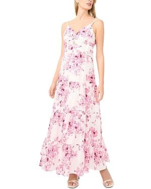 1.STATE Twist Front Tiered Maxi Dress - Pink