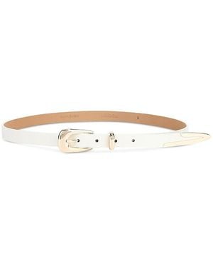 Ettika Modern Saddle Leather Belt - White