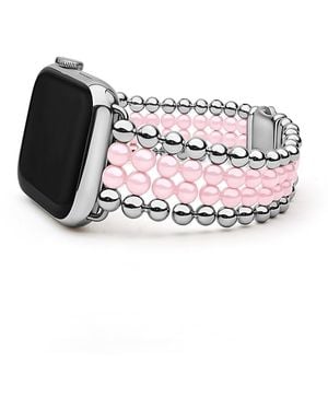 Lagos Stainless Steel & Ceramic Smart Caviar Watch Band For Apple Watch - Metallic