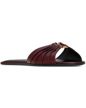 Saint Laurent Babylone Slides - Brown