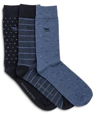 Rodd & Gunn Seacliff Dress Sock, Pack Of 3 - Blue