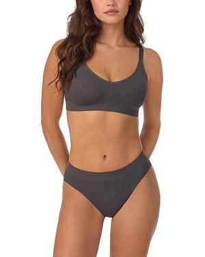Le Mystere Lace Knit Seamless Wireless Bralette - Black