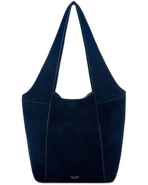 Rag & Bone Brayton Medium Suede Shopper Tote - Blue