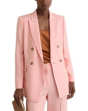 Reiss Petite Magda Double Breasted Suit Jacket - Pink