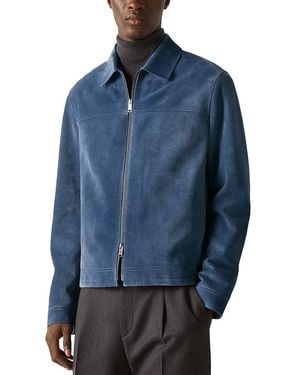 ZEGNA Suede Blouson - Blue