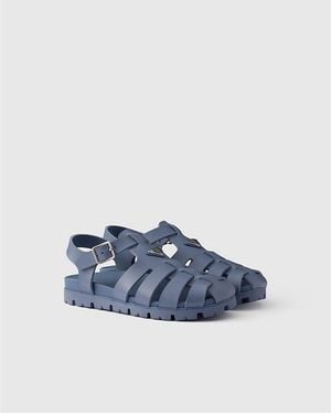 Prada Rubber Fisherman Sandals - Blue