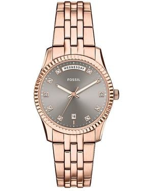 Fossil Scarlette Watch, 34Mm - Metallic