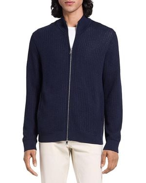 Theory Walton Full Zip Sweater - Blue